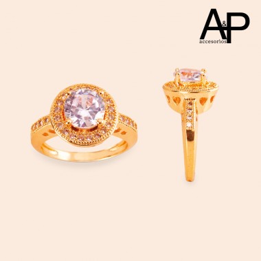 DAP0251-ANILLO ZIRCON BLANCO CON MICROZIRCONES