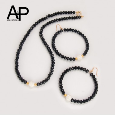 EAP304- JUEGO MURANO NEGRO...