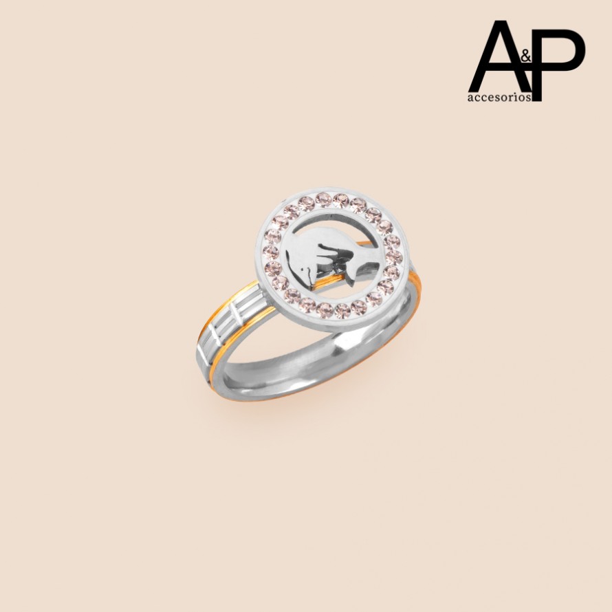 DAP0178-ANILLO ARO DELFIN CON ZIRCONES