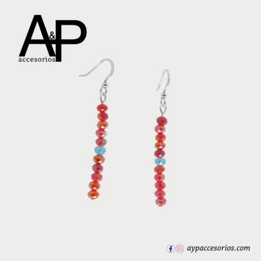 EAP550- ARETE LARGO ROJO