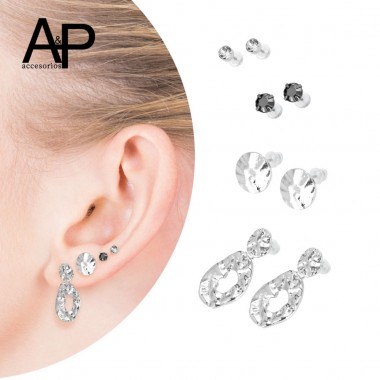 DAP1030- SET DE 4 ARETES...