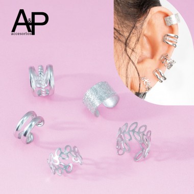 EAP457- EAR CUFF PLATEADO...