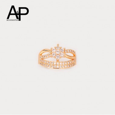 DAP0323- ANILLO FLOR ZIRCON...