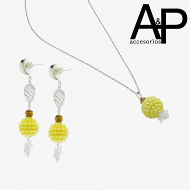 MT308- JUEGO PERLA AMARILLA