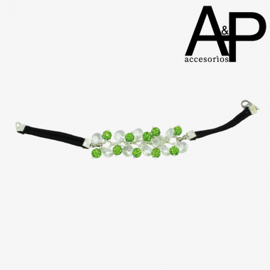 MT309- PULSERA  VERDE CON...