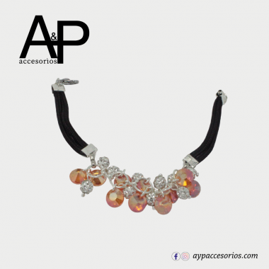 MT314- PULSERA  NARANJA CON...