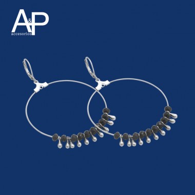 MT110- ARETE MURANOS NEGROS...