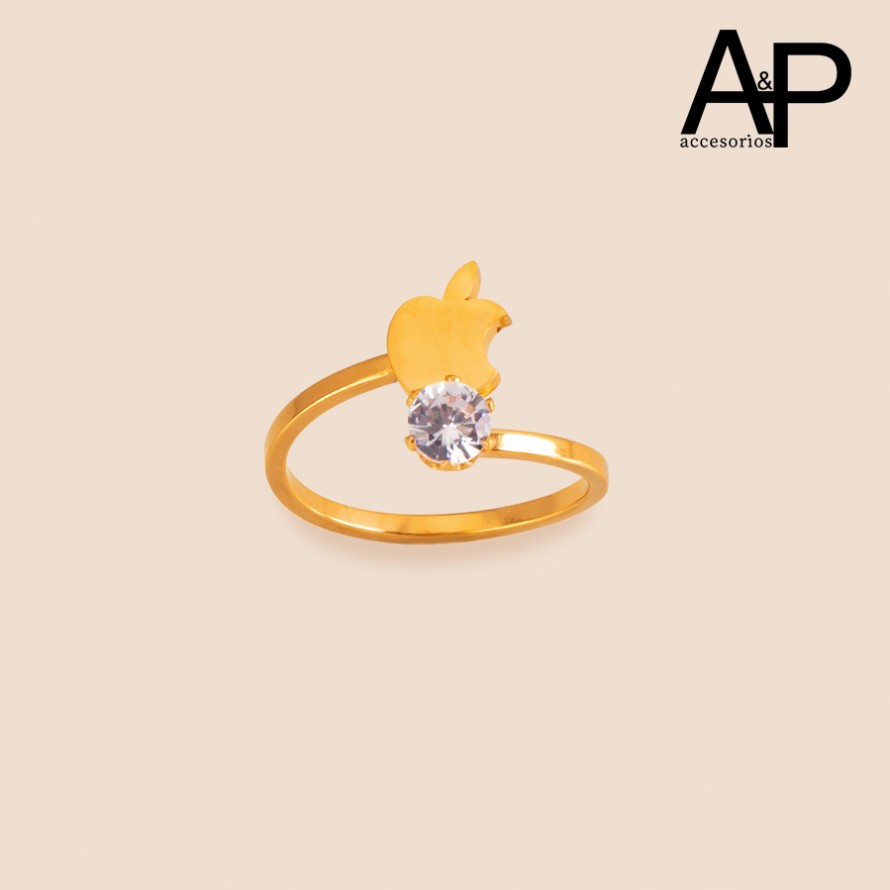 DAP0226-ANILLO ZIRCON Y MANZANA