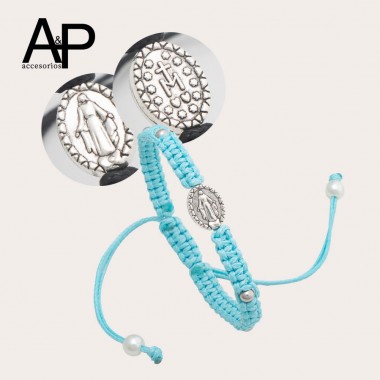 MT089- PULCERA TEJIDA AZUL...