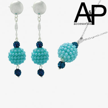 EAP518- JUEGO  PERLA AZUL