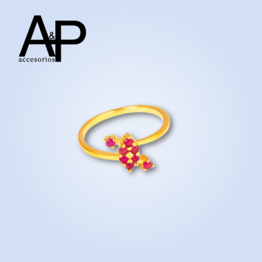 EAP503- ANILLO ZIRCON FUCSIA