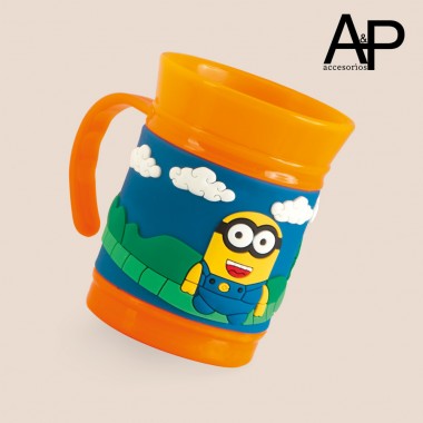 DAP0293-VASO INFANTIL NARANJA MINION